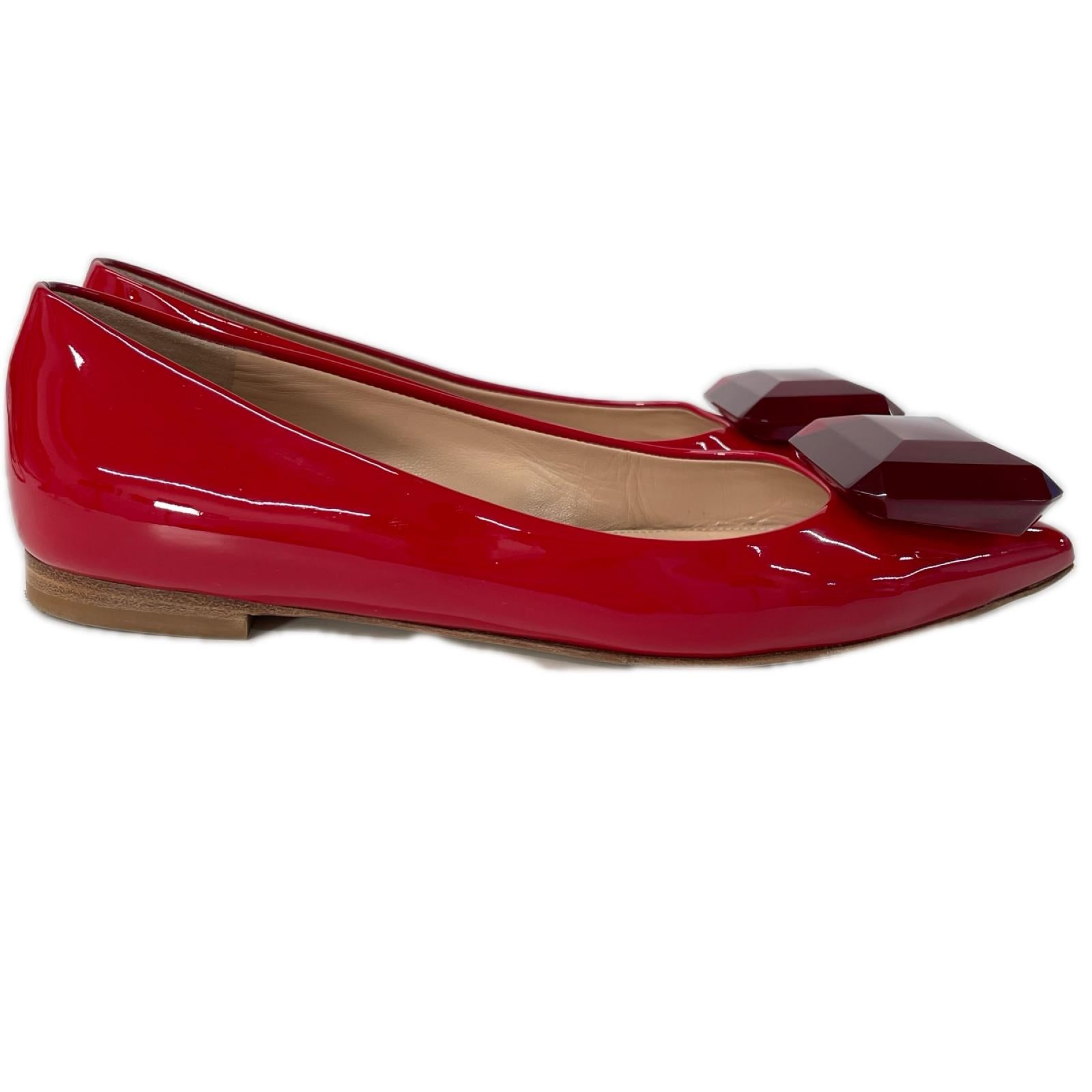 Gianvito Rossi ジャンヴィト・ロッシ G22131 JAIPUR ジャイプール ポインテッドトゥ フラット バレエ シューズ シューズ