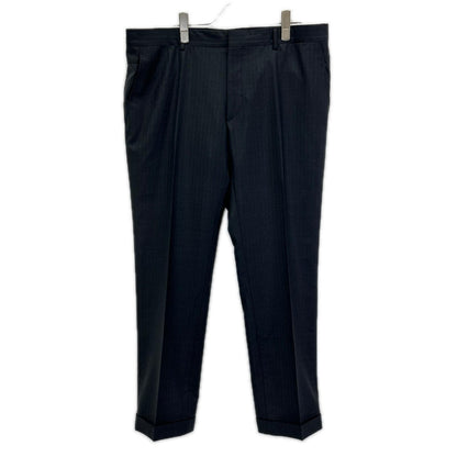 HERMES エルメス 14AW A9802 グレー シャドーストライプ SUPER150s 2Bジャケット パンツ セットアップ スーツ セットアップ