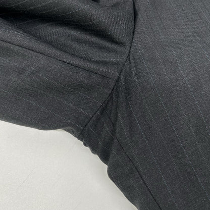HERMES エルメス 14AW A9802 グレー シャドーストライプ SUPER150s 2Bジャケット パンツ セットアップ スーツ セットアップ
