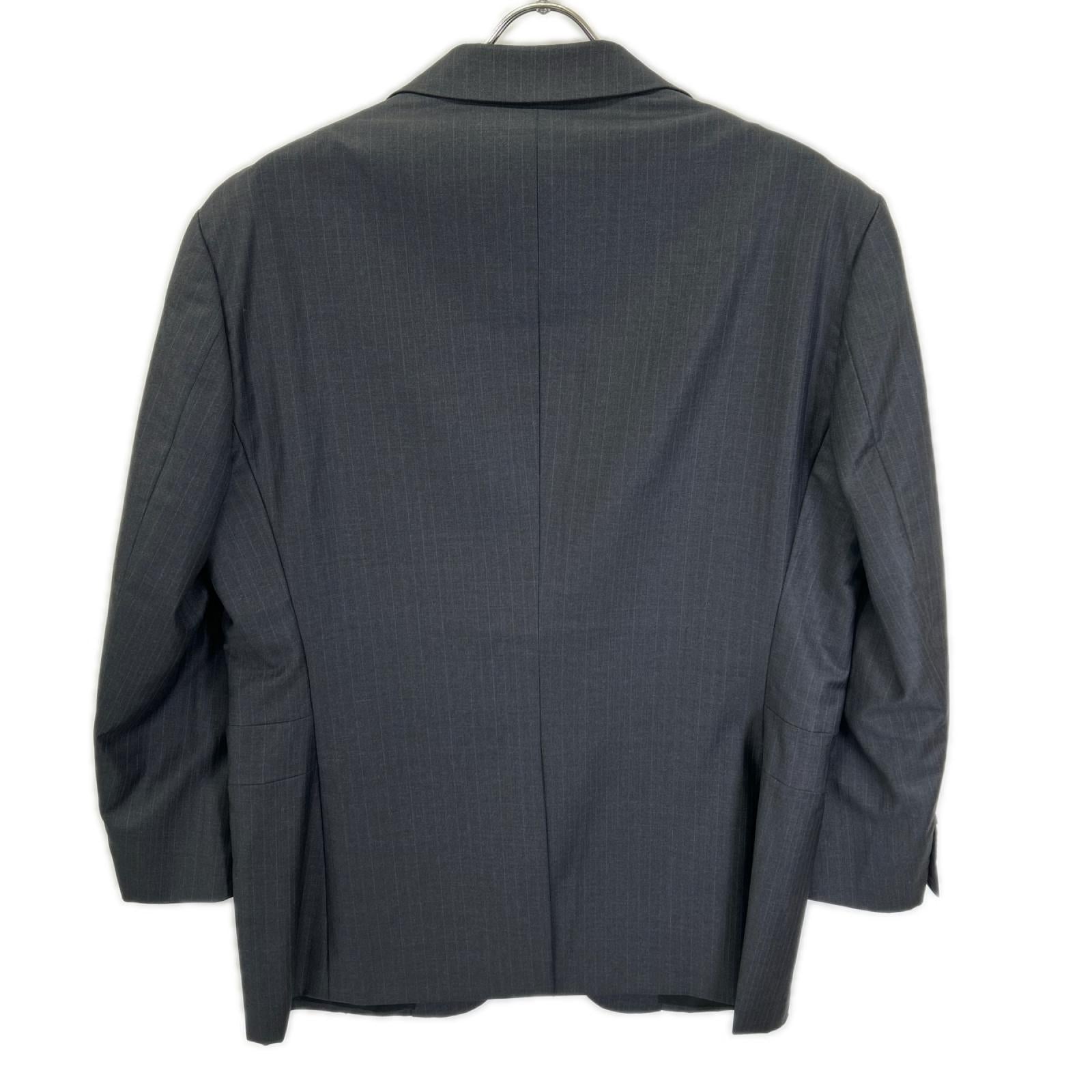 HERMES エルメス 14AW A9802 グレー シャドーストライプ SUPER150s 2Bジャケット パンツ セットアップ スーツ セットアップ