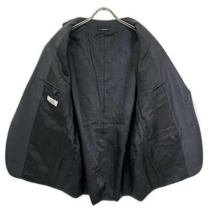 HERMES エルメス 14AW A9802 グレー シャドーストライプ SUPER150s 2Bジャケット パンツ セットアップ スーツ セットアップ
