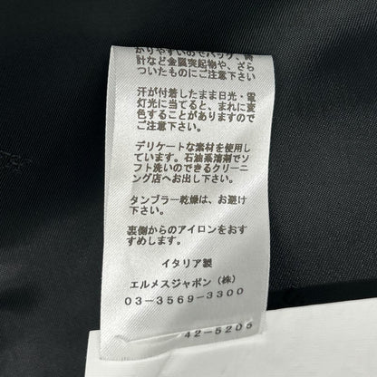 HERMES エルメス 14AW A9802 グレー シャドーストライプ SUPER150s 2Bジャケット パンツ セットアップ スーツ セットアップ