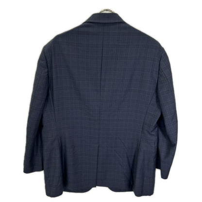 HERMES エルメス 17SS ネイビー ウィンドウペン SUPER150s テーラード 2Bジャケット ジャケット