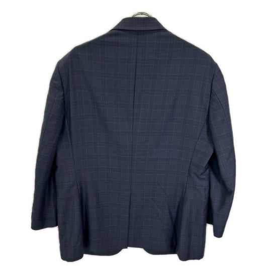 HERMES エルメス 17SS ネイビー ウィンドウペン SUPER150s テーラード 2Bジャケット ジャケット