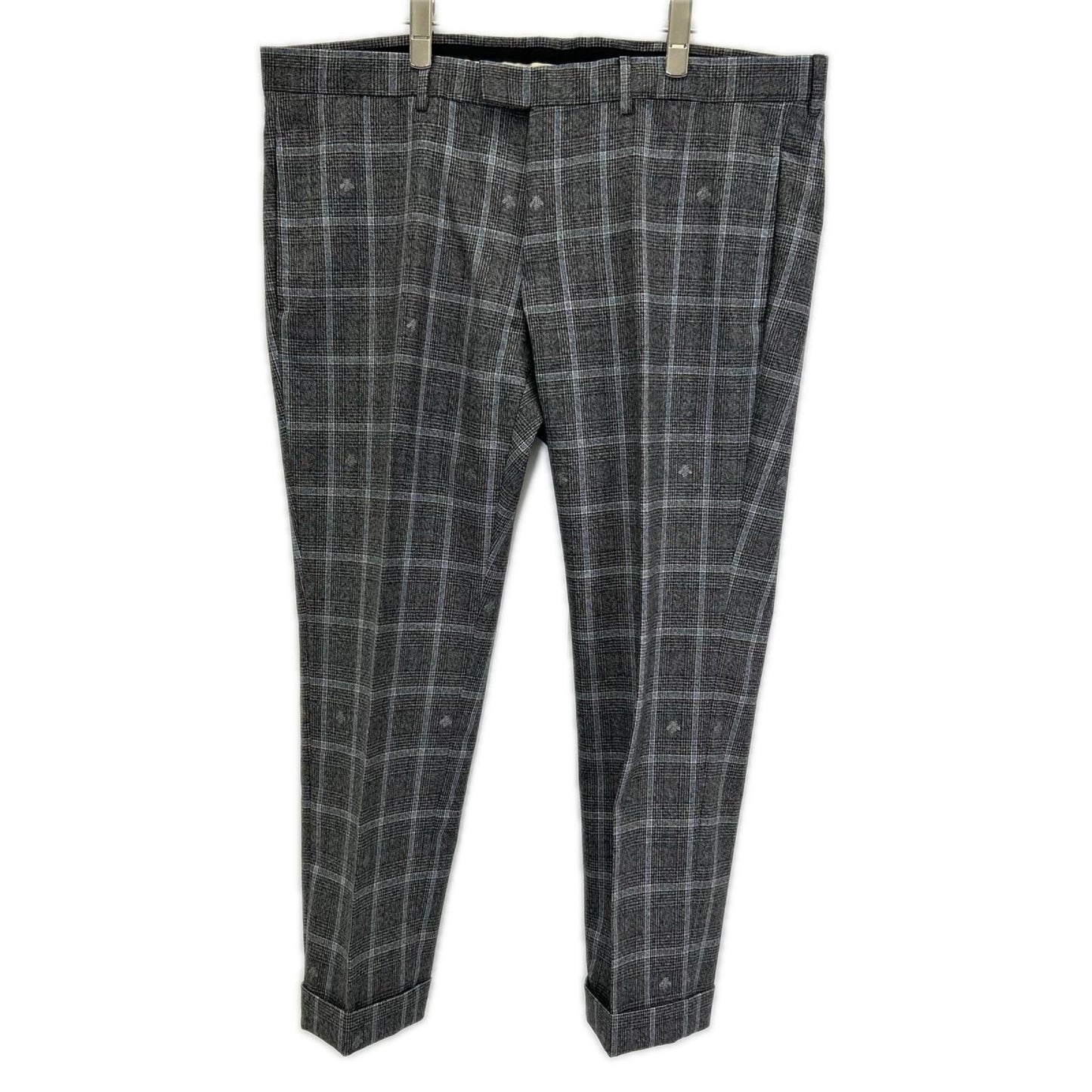 GUCCI グッチ グレー Bee×チェック 2Pスーツ セットアップ　552806 スーツ セットアップ