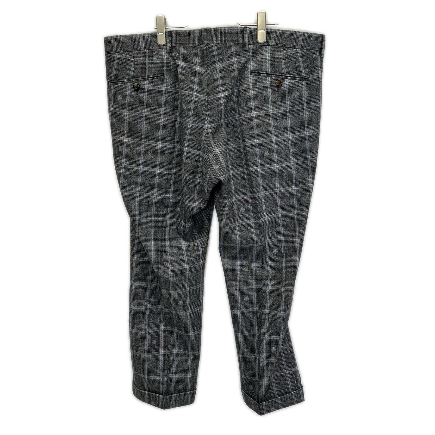GUCCI グッチ グレー Bee×チェック 2Pスーツ セットアップ　552806 スーツ セットアップ