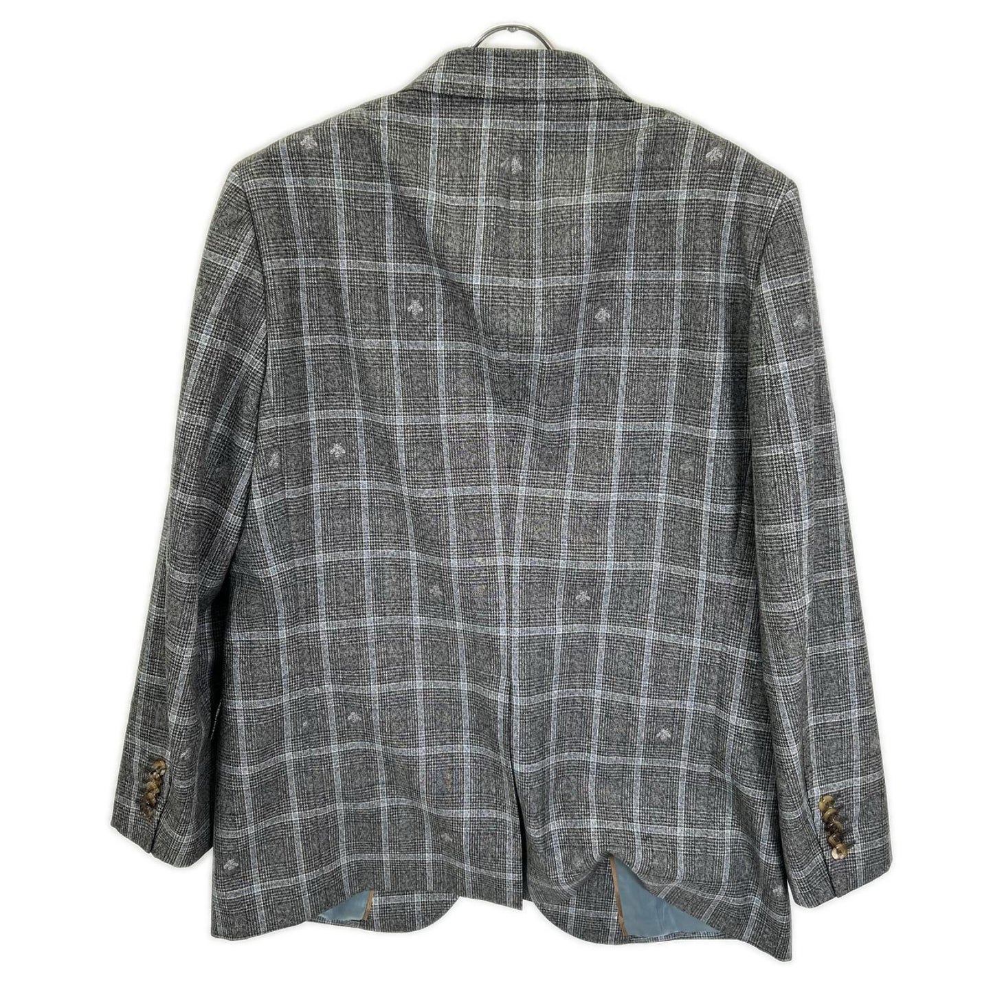 GUCCI グッチ グレー Bee×チェック 2Pスーツ セットアップ　552806 スーツ セットアップ