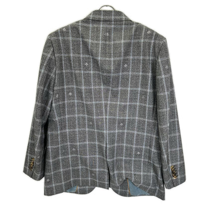 GUCCI グッチ グレー Bee×チェック 2Pスーツ セットアップ　552806 スーツ セットアップ