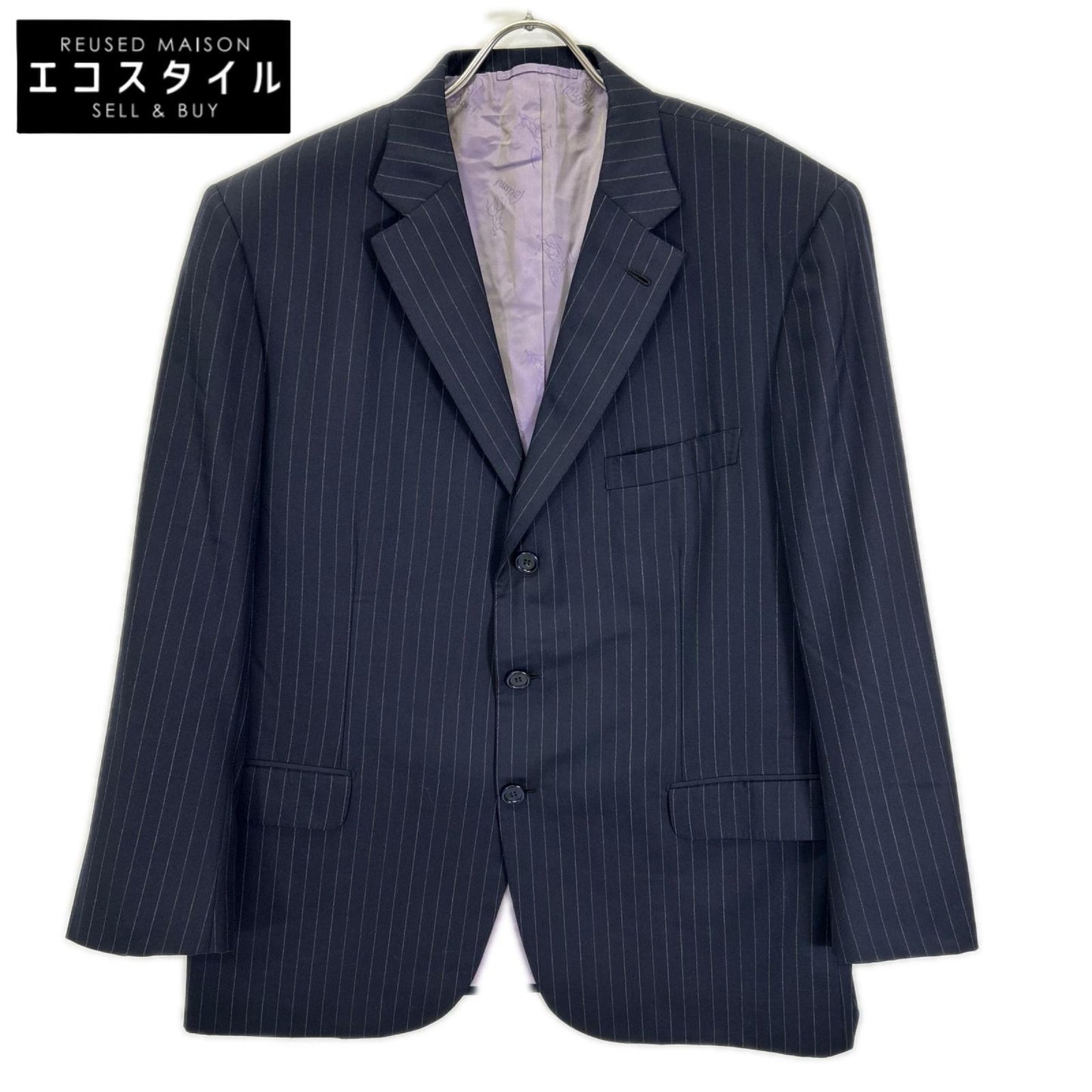 Brioni ブリオーニ ネイビー BRUNICO ストライプ 2Pスーツ テーラードジャケット ジャケット