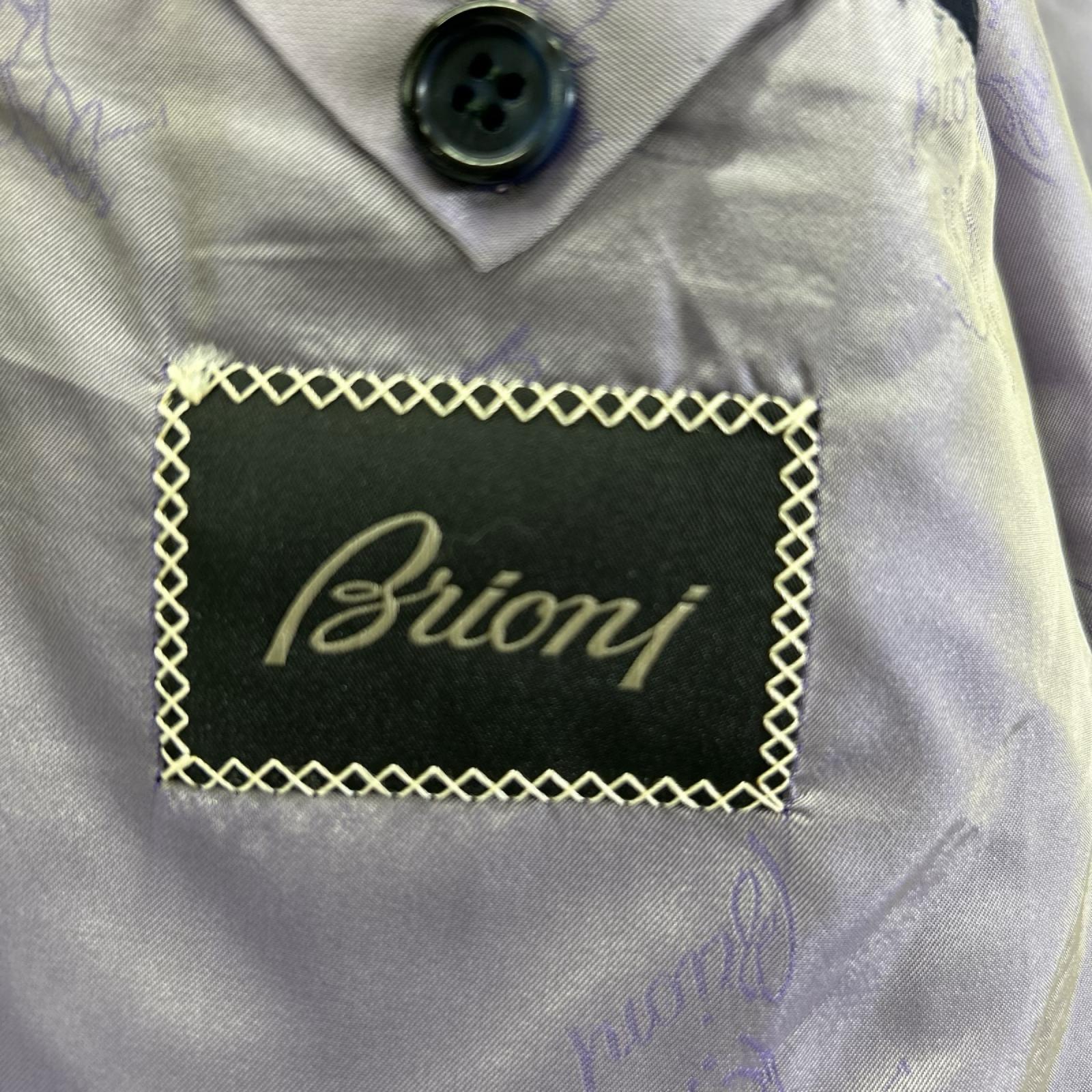 Brioni ブリオーニ ネイビー BRUNICO ストライプ 2Pスーツ テーラードジャケット ジャケット