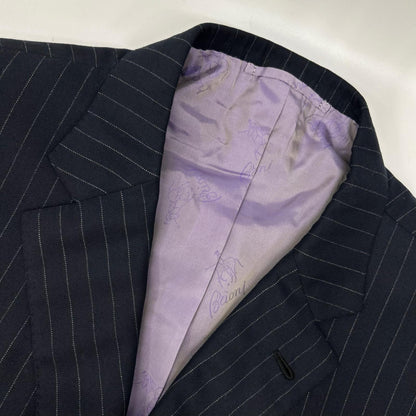 Brioni ブリオーニ ネイビー BRUNICO ストライプ 2Pスーツ テーラードジャケット ジャケット