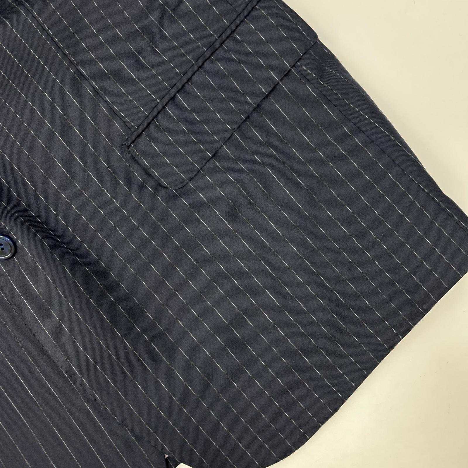 Brioni ブリオーニ ネイビー BRUNICO ストライプ 2Pスーツ テーラードジャケット ジャケット