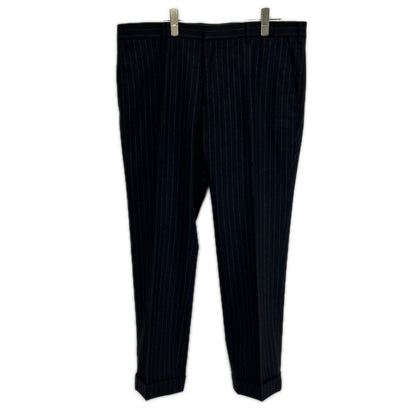 HERMES エルメス 14AW ネイビー ストライプ ヴァージンウール100 3Bジャケット パンツ スーツ セットアップ スーツ セットアップ