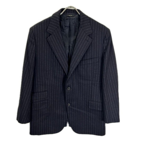 HERMES エルメス 14AW ネイビー ストライプ ヴァージンウール100 3Bジャケット パンツ スーツ セットアップ スーツ セットアップ