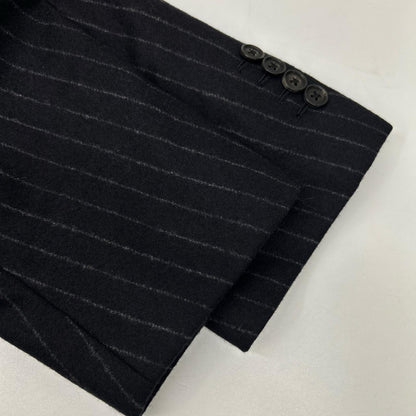 HERMES エルメス 14AW ネイビー ストライプ ヴァージンウール100 3Bジャケット パンツ スーツ セットアップ スーツ セットアップ