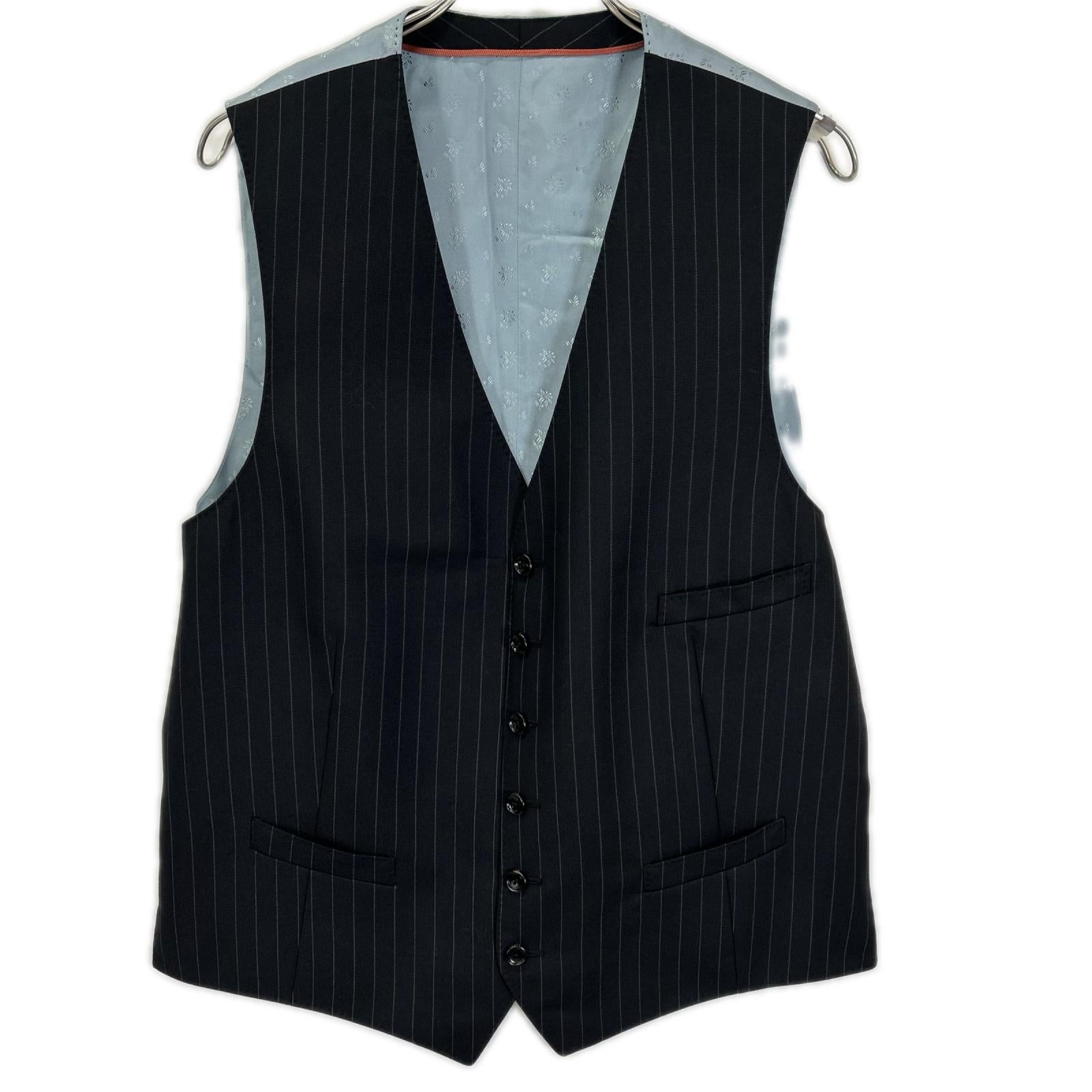 GUCCI グッチ ブラック ストライプ 3Pスーツ セットアップ　519503 スーツ セットアップ