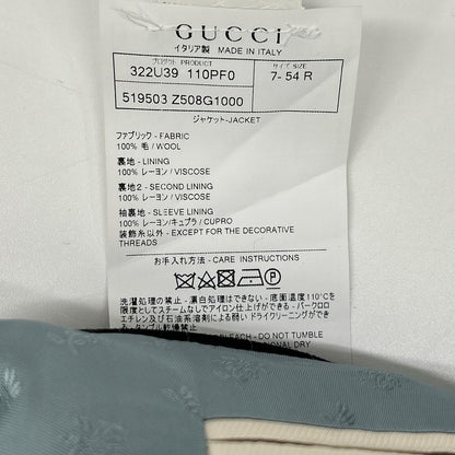 GUCCI グッチ ブラック ストライプ 3Pスーツ セットアップ　519503 スーツ セットアップ