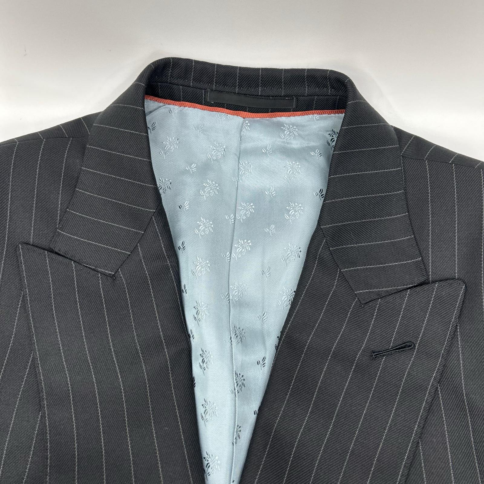 GUCCI グッチ ブラック ストライプ 3Pスーツ セットアップ　519503 スーツ セットアップ