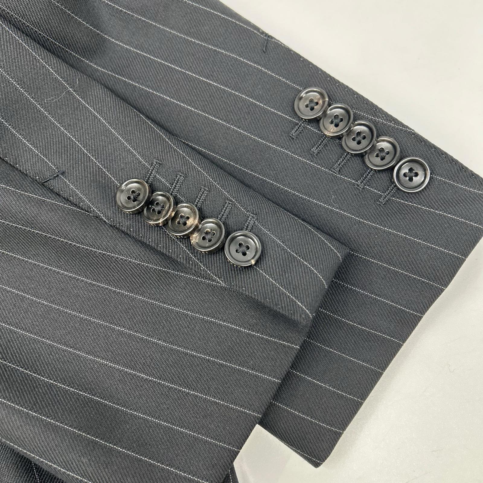 GUCCI グッチ ブラック ストライプ 3Pスーツ セットアップ　519503 スーツ セットアップ