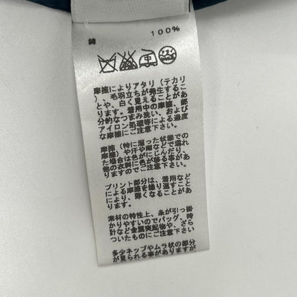 HERMES エルメス ブルー ホース柄 長袖 セリエボタンコットンシャツ トップス