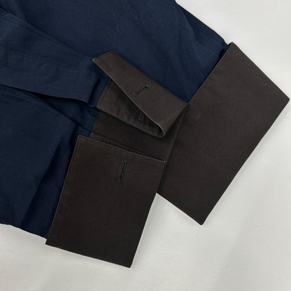 HERMES エルメス ブラウン×ブラウン 付け襟2WAY　バンドカラーシャツ トップス