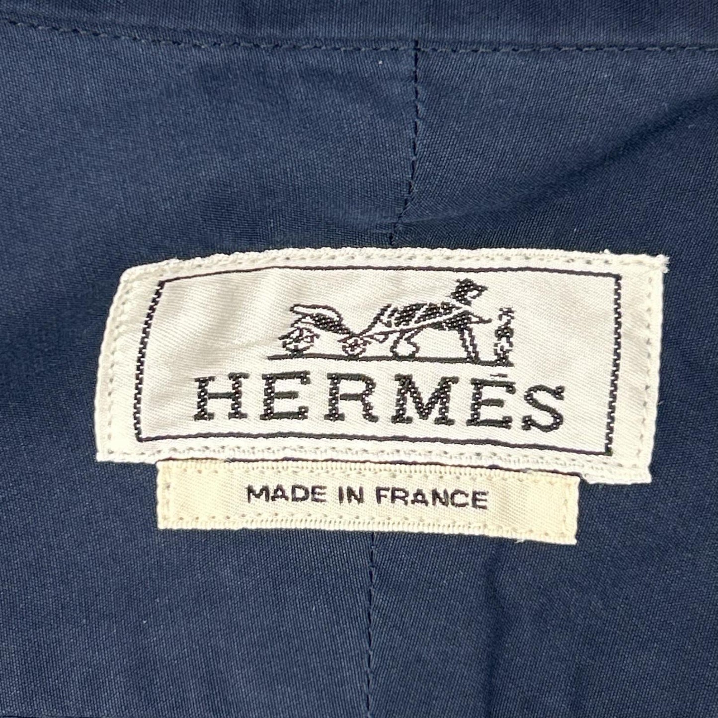 HERMES エルメス ブラウン×ブラウン 付け襟2WAY　バンドカラーシャツ トップス