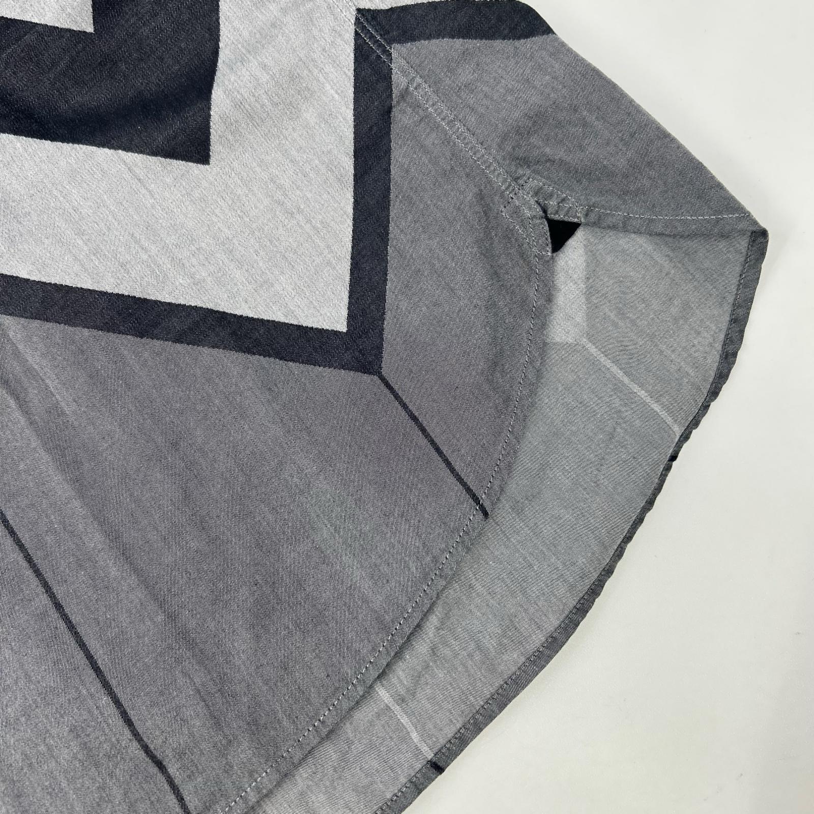 LOUIS VUITTON ルイヴィトン グレー シェプロンストライプ シャツ トップス