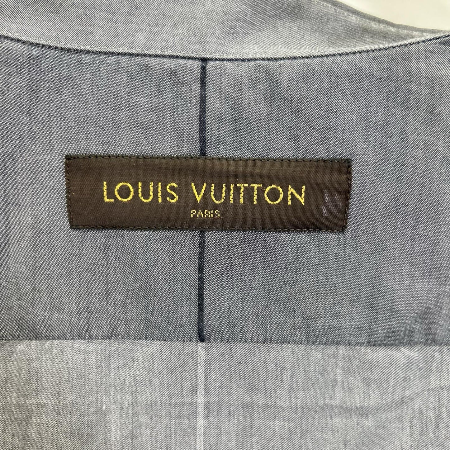 LOUIS VUITTON ルイヴィトン グレー シェプロンストライプ シャツ トップス