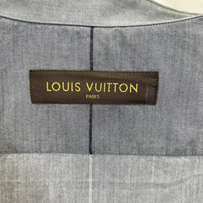 LOUIS VUITTON ルイヴィトン グレー シェプロンストライプ シャツ トップス