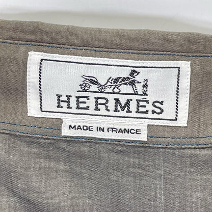 HERMES エルメス ミックスプリント セリエボタン 長袖シャツ トップス