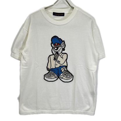 LOUIS VUITTON ルイヴィトン 23SS RM231M JL4 HON10W ホワイト グラフィック 半袖ニット トップス