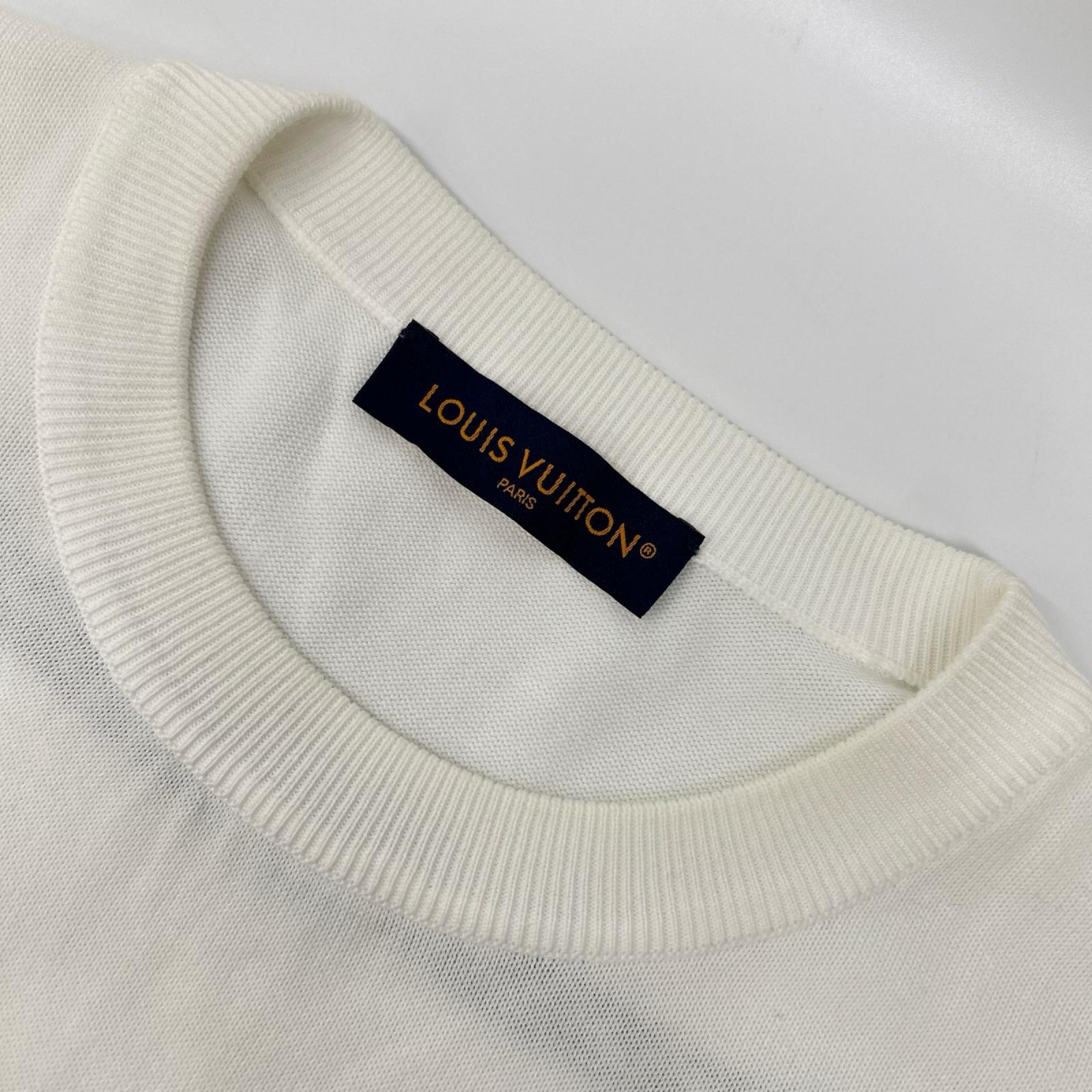 LOUIS VUITTON ルイヴィトン 23SS RM231M JL4 HON10W ホワイト グラフィック 半袖ニット トップス