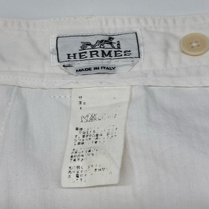 HERMES エルメス ホワイト コットン ショートカーゴパンツ ボトムス