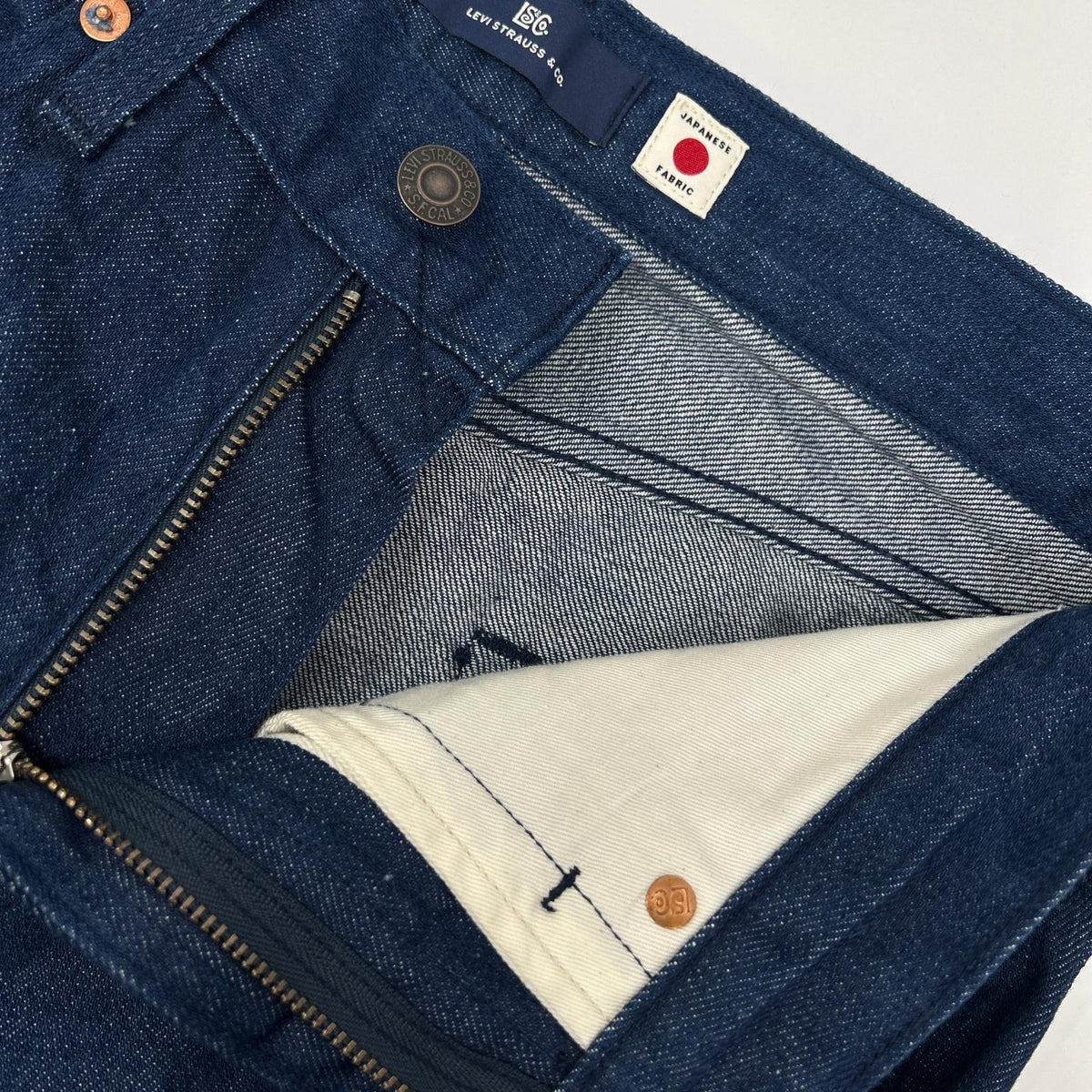 LEVI'S リーバイス インディゴ 日本製 ブルータブ 505 ストレートデニムパンツ ボトムス