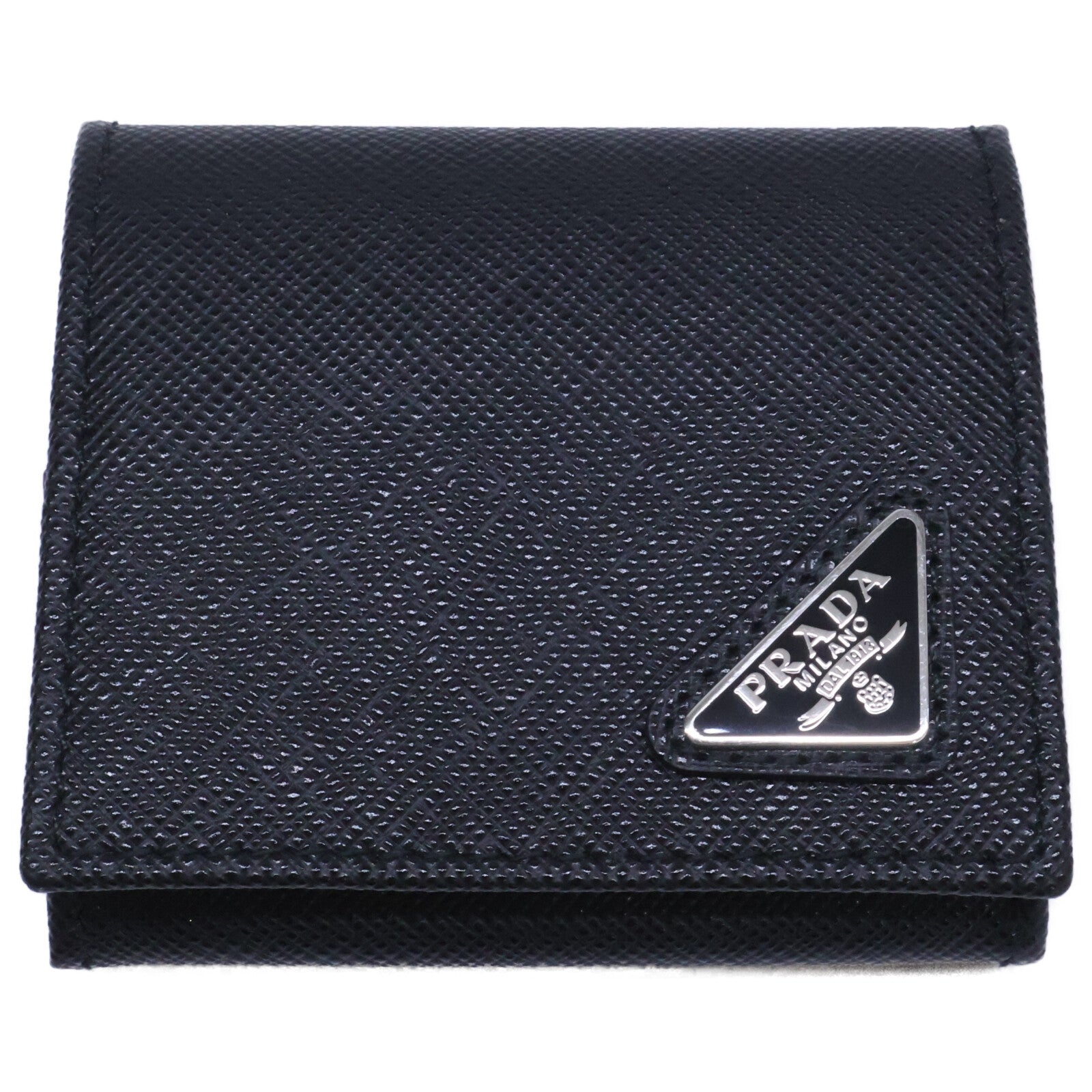 PRADA プラダ 【美品】2MM935_QHH_F0002 サフィアーノトライアングル コインケース
