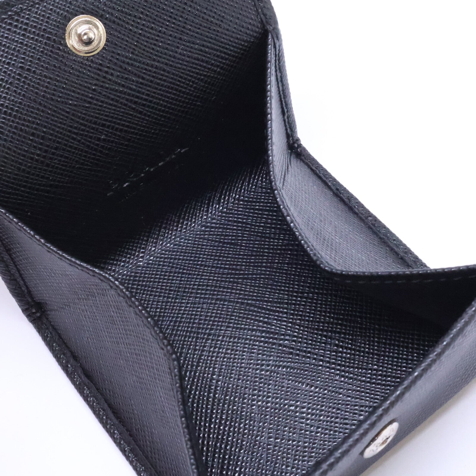 PRADA プラダ 【美品】2MM935_QHH_F0002 サフィアーノトライアングル コインケース
