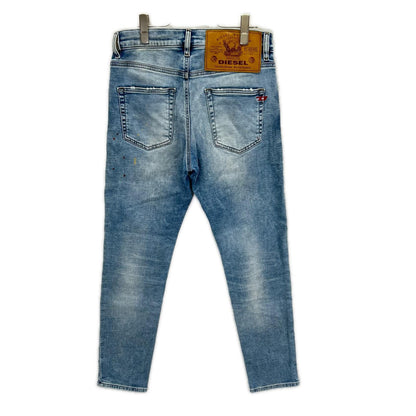 DIESEL ディーゼル ライトインディゴ D-STRUKT JOGG ジップフライ スキニーデニムパンツ ボトムス