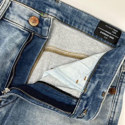 DIESEL ディーゼル ライトインディゴ D-STRUKT JOGG ジップフライ スキニーデニムパンツ ボトムス