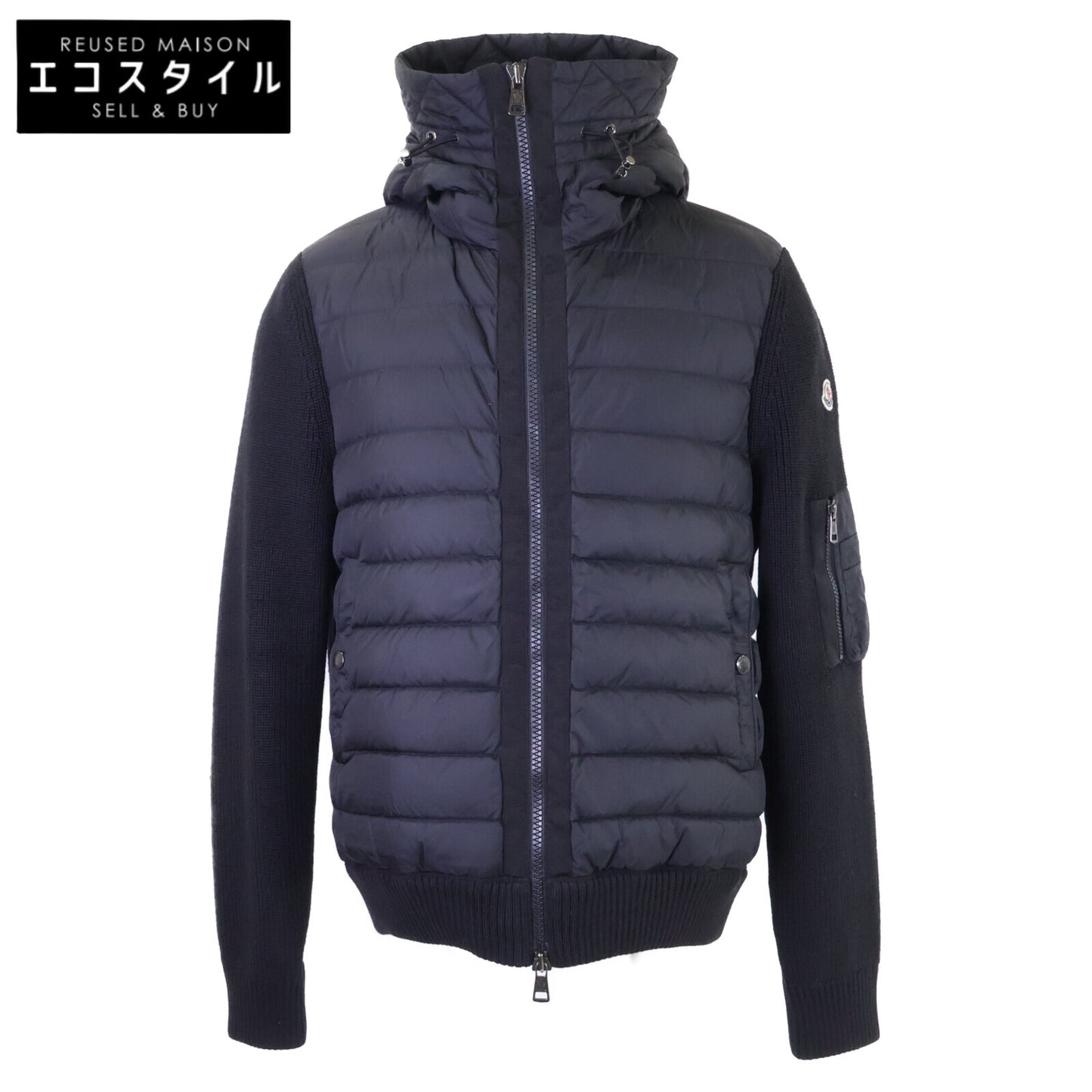 MONCLER モンクレール D20919402800 MAGLIONE TRICOT CARDIGAN ニット/ダウン切替 フーディジャケット ジャケット