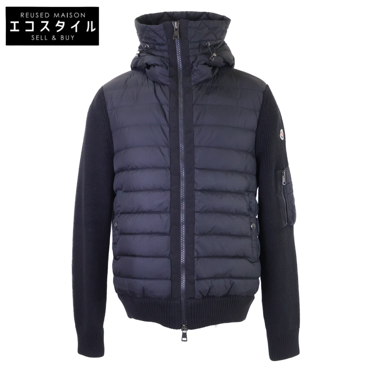 MONCLER モンクレール D20919402800 MAGLIONE TRICOT CARDIGAN ニット/ダウン切替 フーディジャケット ジャケット