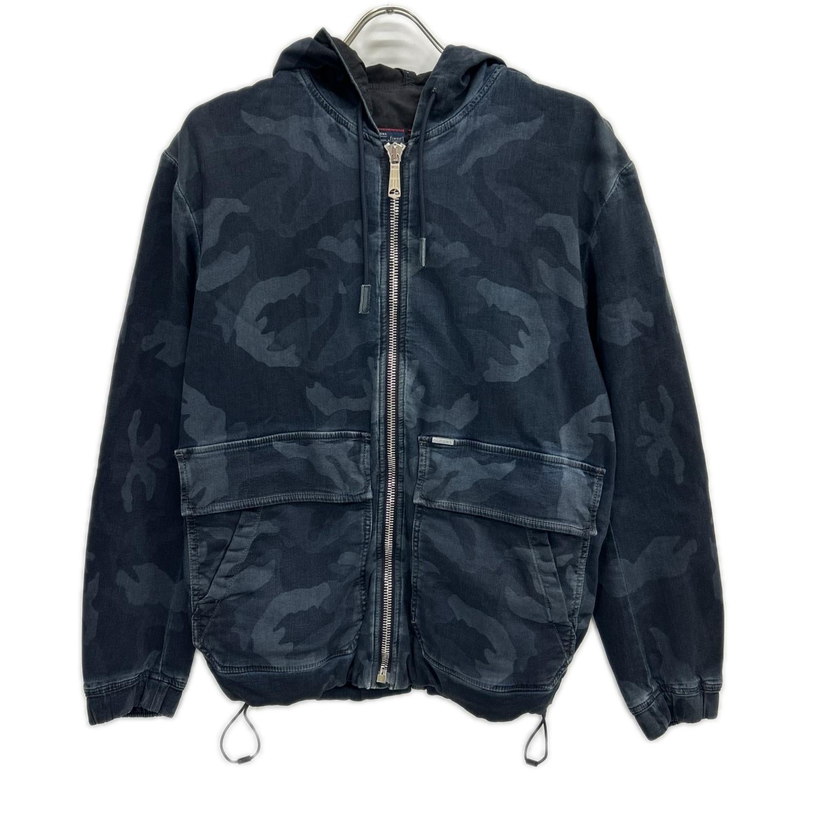 DIESEL ディーゼル インディゴ J-DAN-NE カモフラジョグデニムパーカー トップス
