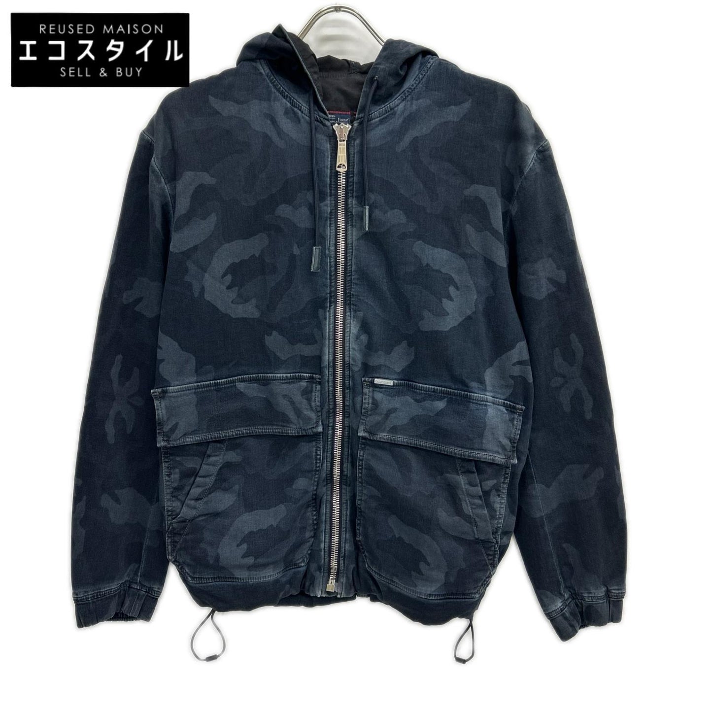DIESEL ディーゼル インディゴ J-DAN-NE カモフラジョグデニムパーカー トップス