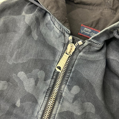 DIESEL ディーゼル インディゴ J-DAN-NE カモフラジョグデニムパーカー トップス