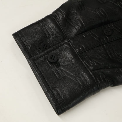 BALENCIAGA バレンシアガ 【新品/国内正規】704677 BBモノグラムレザー ベルト付 長袖シャツジャケット ジャケット