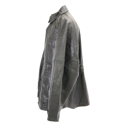 BALENCIAGA バレンシアガ 【美品/国内正規】662135 レザー 3ポケット ドローストリング ジャケット ジャケット