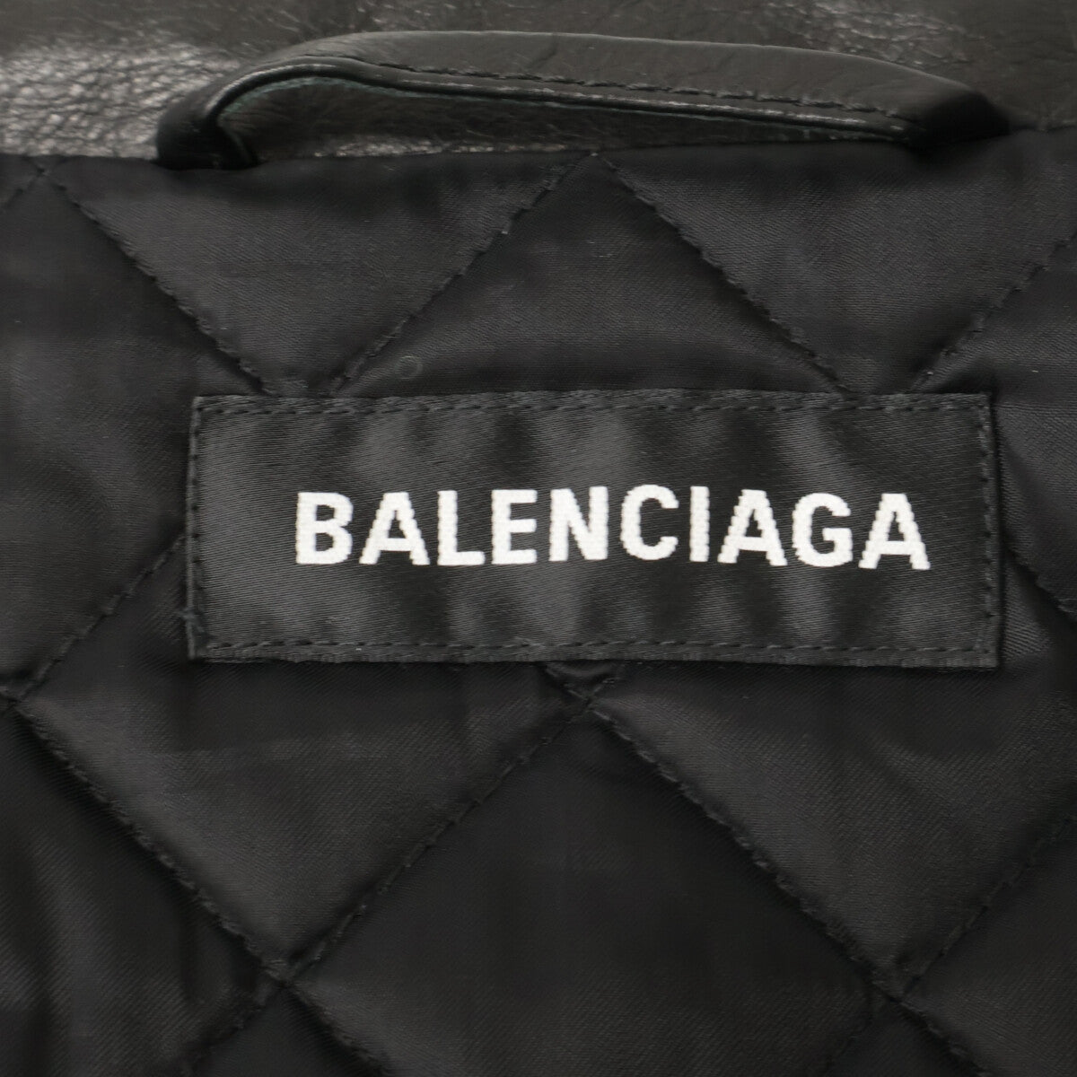 BALENCIAGA バレンシアガ 【美品/国内正規】662135 レザー 3ポケット ドローストリング ジャケット ジャケット