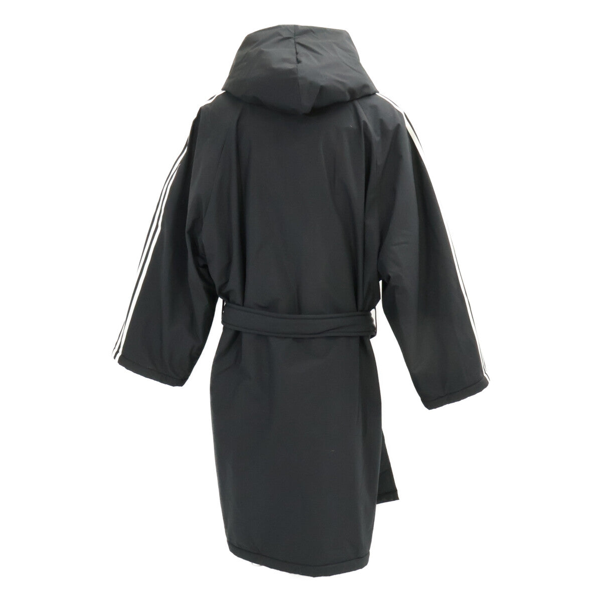 BALENCIAGA バレンシアガ ｘadidas アディダス【美品/国内正規】728301 スリーライン ベルト付 中綿入り フーディ ロング コート