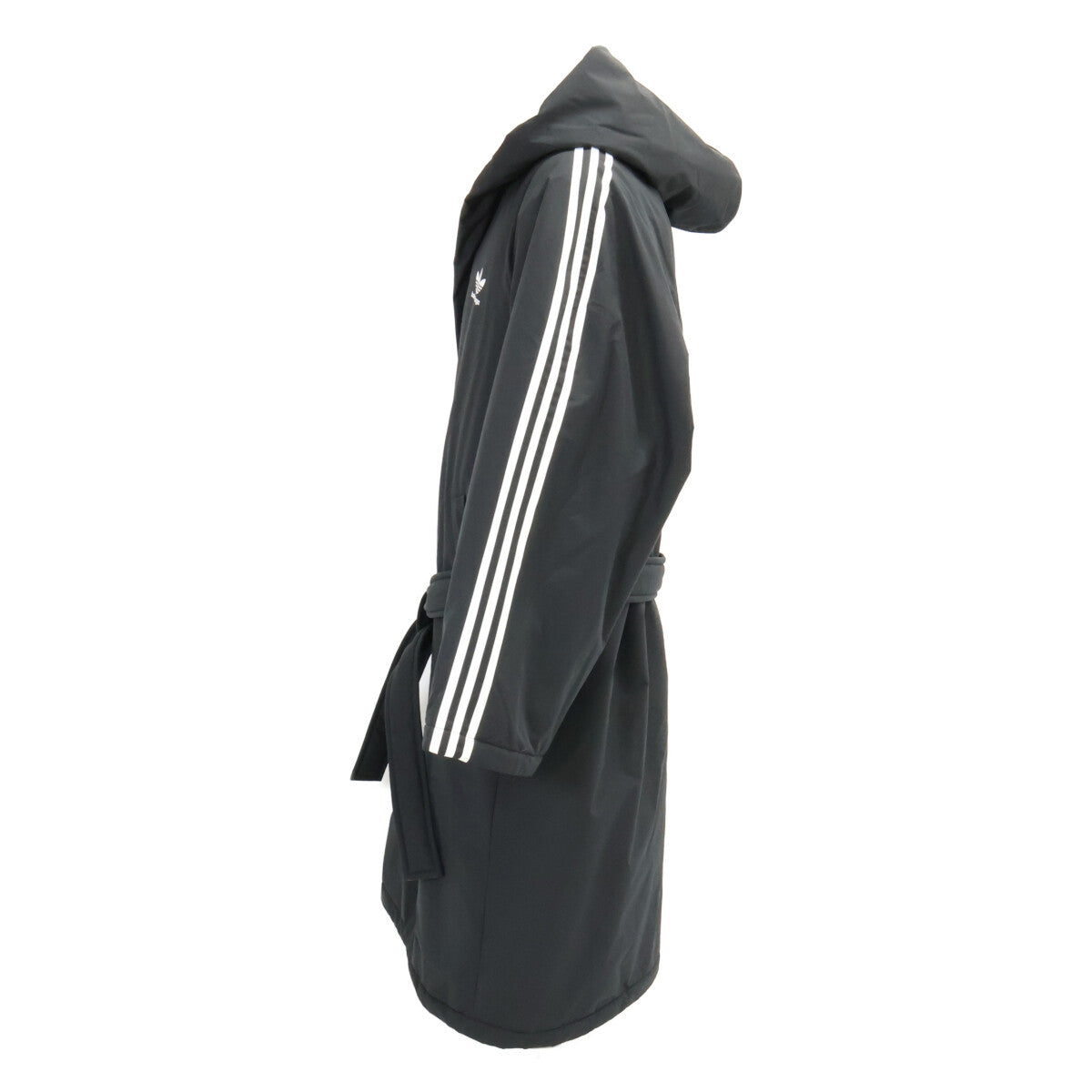 BALENCIAGA バレンシアガ ｘadidas アディダス【美品/国内正規】728301 スリーライン ベルト付 中綿入り フーディ ロング コート