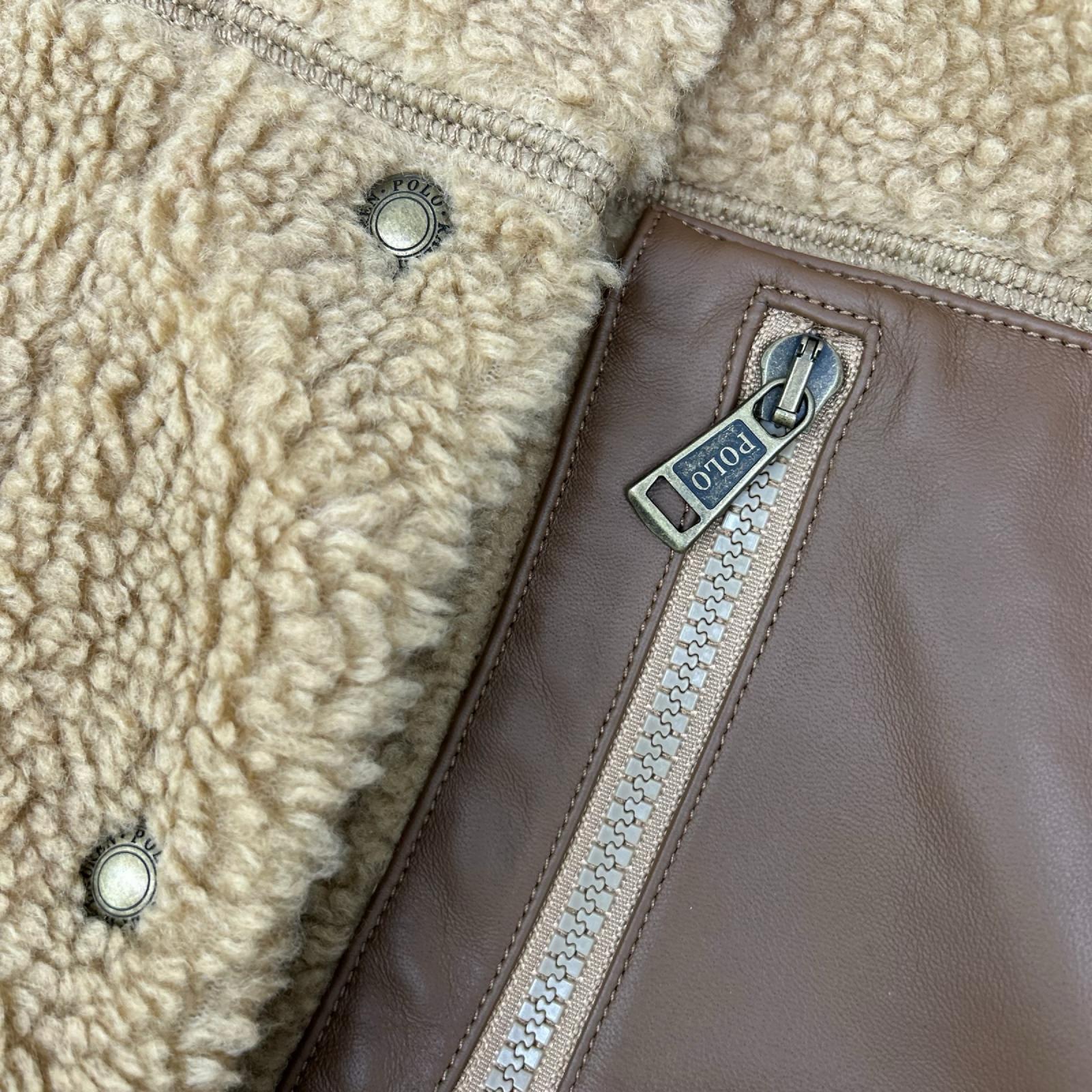 POLObyRalphLauren ポロラルフローレン ブラウン ハイパイルフリースジャケット ジャケット