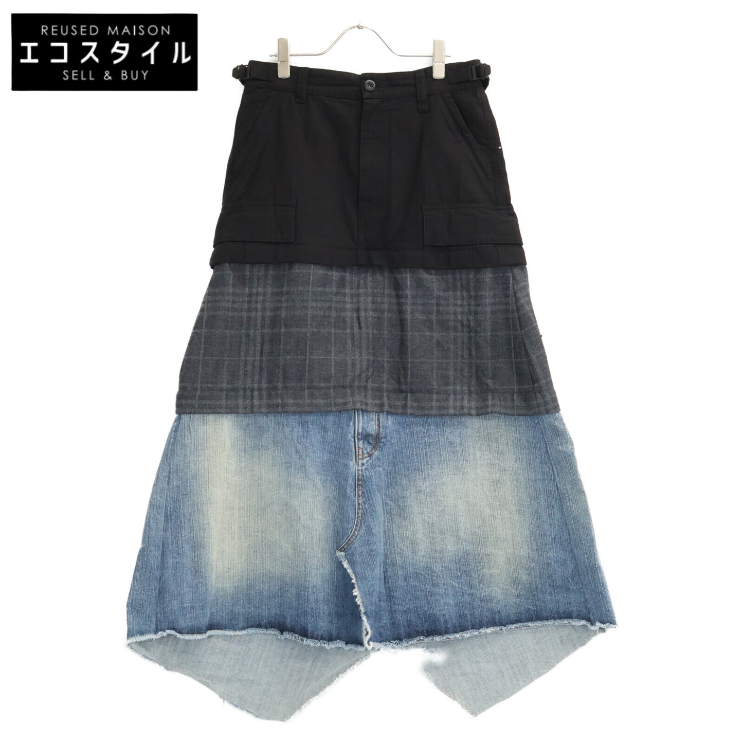 BALENCIAGA バレンシアガ 【国内正規/24年製】790577 Maxi Layered Cargo Skirt マキシ レイヤード カーゴ スカート